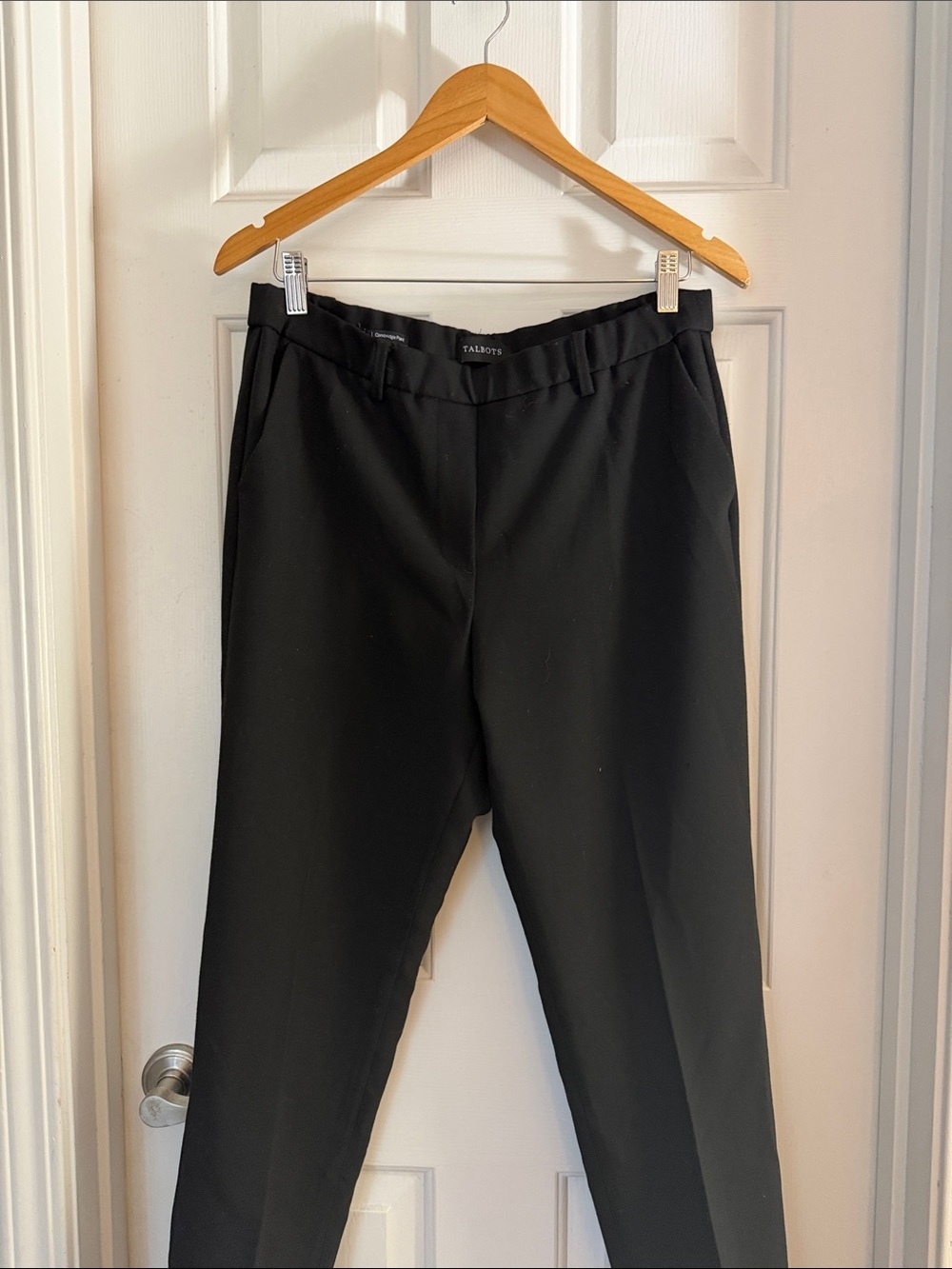 Talbots Black Cambridge pant Straight-Leg Women's Pants black 10P - Picture 4 of 7